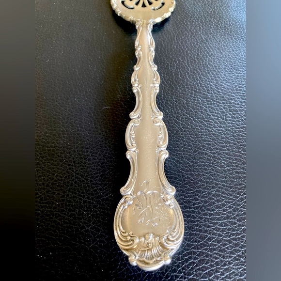 Rare Shreve & Co. Sterling Silver Serving Fork Strasbourg Lion-Ancr-G,1897, Mono - Picture 5 of 11